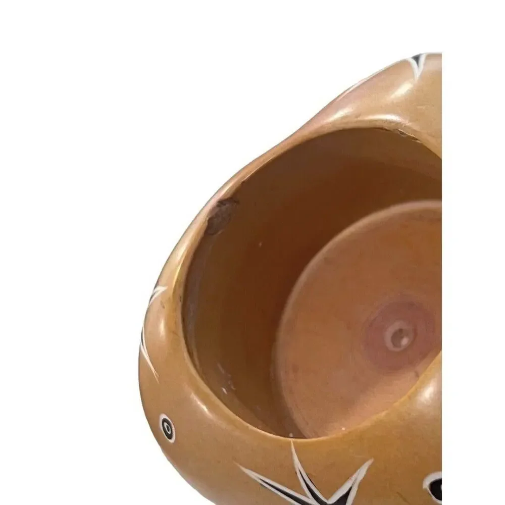 Hand Carved Soapstone Heat Tealight Candle Holder Dish Celestial Peace Love Vale